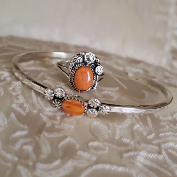 NATIVE AMERICAN Navajo STERLING SILVER Set - Picture 8 of 9